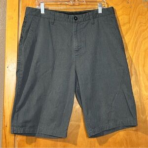 Volcom Gray Flat Front Shorts Casual Style